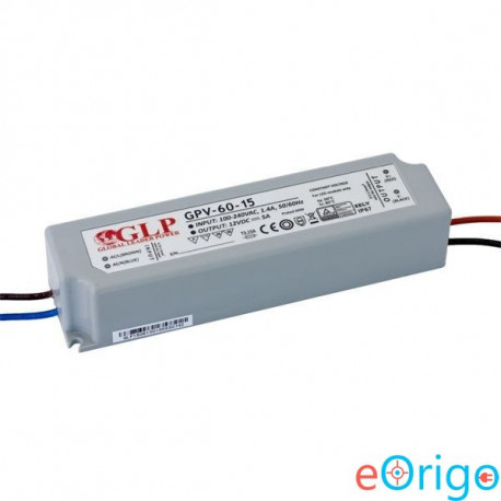 GLP GPV-60-15 15V/4A 60W IP67 LED tápegység GLP GPV-60-15 15V/4A 60W IP67 LED tápegység