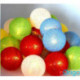 IRIS Gömb alakú 6cm/színes fonott/3m/több színű/20db LED-es/USB-s fénydekoráció (104-25)