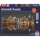 Schmidt New York felhőkarcolói az éjben, 1500 db-os puzzle (58382, 18762-183)