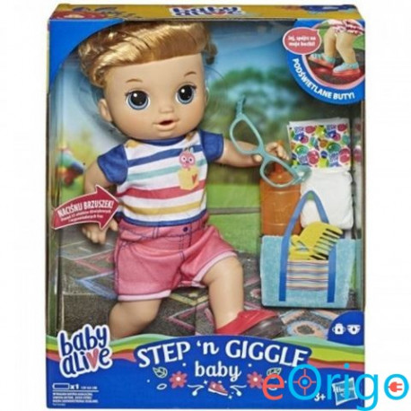 Hasbro Baby Alive: tipegő, kacagó fiú baba (E5244)