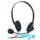Ednet Headset mikrofonos fejhallgató fekete (83022)