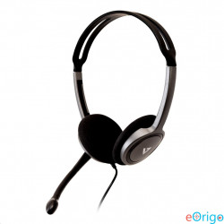 V7 Lightweight Stereo Headset mikrofonos fejhallgató fekete (HA212-2EP)