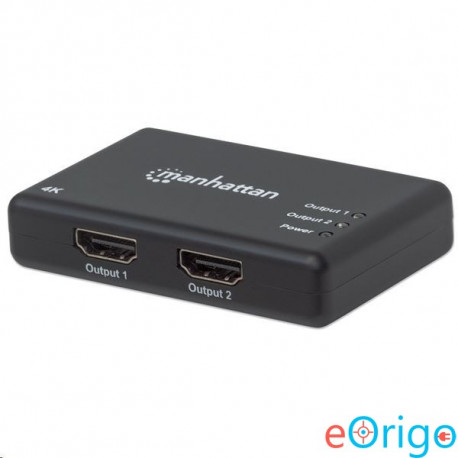 Manhattan HDMI splitter - HDMI to HDMI (2 portos 4K@30Hz, AC powered) (207669)