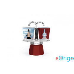 Bialetti mini Express Magrite 2 személyes kávéfőző szett vörös (1406/MR)