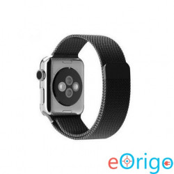 Mybandz Apple Watch 38/40mm Milánói fém óraszíj fekete (APW381556)
