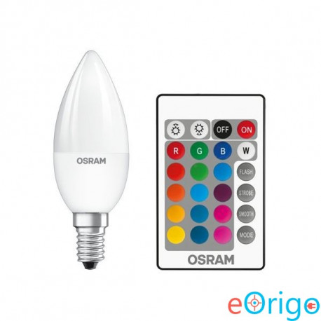 Osram STAR+ LED fényforrás E14 4.5W gyertya RGB (ST CLAS B 25 RGBW 4.5 W/2700K E14 FR)