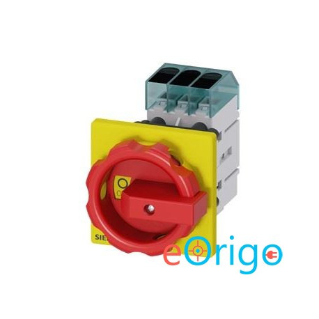Siemens 3LD3054-0TK53 75kW panelre szerelhető piros-sárga főkapcsoló Siemens 3LD3054-0TK53 75kW panelre szerelhető piros-sárga főkapcsoló