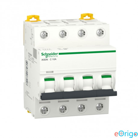 Schneider kismegszakító iK60N 4P 6kA C 10A (A9K24410) Schneider kismegszakító iK60N 4P 6kA C 10A (A9K24410)