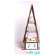 IRIS Karácsonyi ház alakú napi számlálós/16x38x6cm/meleg fehér LED-es fa fénydekoráció (309-03)