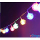 IRIS Zúzmara alakú 3cm/1,5m/több színű/10db LED-es/2xAA elemes fénydekoráció (314-02)