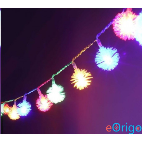 IRIS Zúzmara alakú 3cm/1,5m/több színű/10db LED-es/2xAA elemes fénydekoráció (314-02)