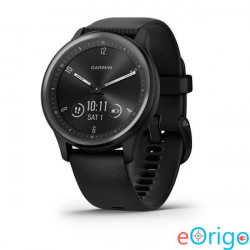 Garmin vívomove Sport fekete szilikon szíjjal szürke órakerettel (010-02566-00)