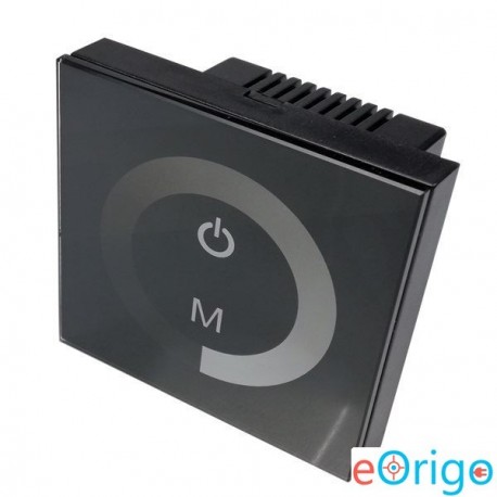 Optonica LED dimmer fali fekete üvegpanel RGB szalaghoz érintő vezérléssel Optonica LED dimmer fali fekete üvegpanel RGB szalaghoz érintő vezérléssel