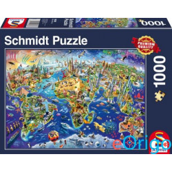 Schmidt Discover the World 1000db-os puzzle (58288)