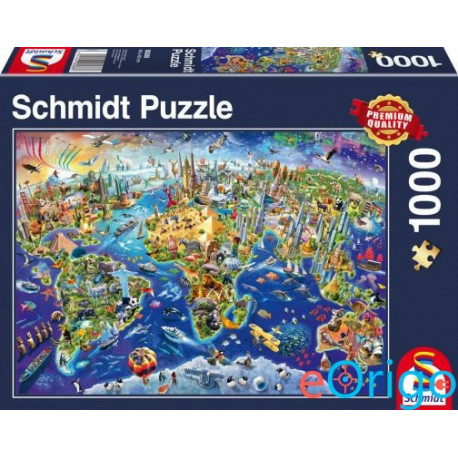 Schmidt Discover the World 1000db-os puzzle (58288)