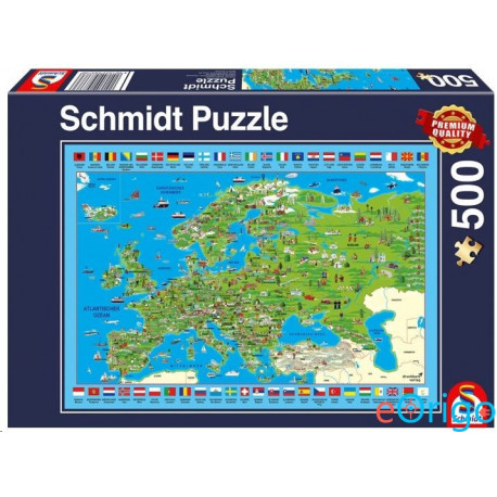 Schmidt Európa térkép, 500 db-os puzzle Schmidt Európa térkép, 500 db-os puzzle
