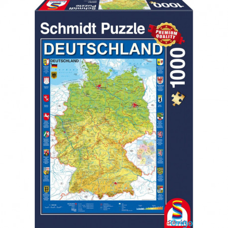 Schmidt Németország térkép, 1000 db-os puzzle Schmidt Németország térkép, 1000 db-os puzzle