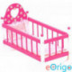 Bino Toys fa játék bölcső ágyneművel pink