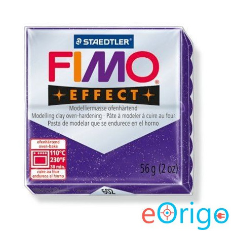 FIMO ˝Effect˝ gyurma 56g égethető csillámos bíborlila (8020-602)