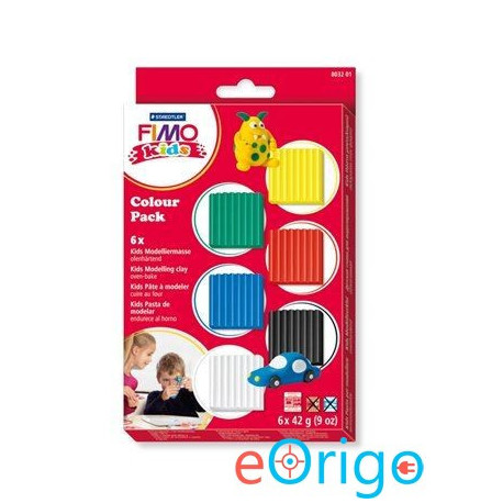 FIMO ˝Kids Color Pack˝ gyurma készlet 6x42g égethető 6 alapszín (8032 01)