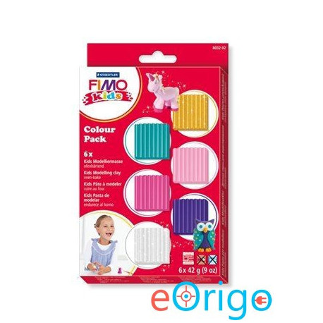 FIMO ˝Kids Color Pack˝ gyurma készlet 6x42g égethető lányoknak (8032 02) FIMO ˝Kids Color Pack˝ gyurma készlet 6x42g égethető lányoknak (8032 02)