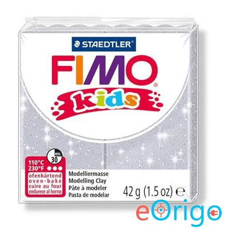 FIMO ˝Kids˝ gyurma 42g égethető glitteres ezüst (8030 812)