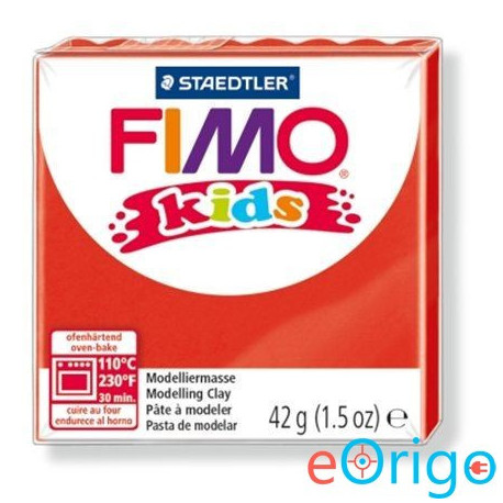 FIMO ˝Kids˝ gyurma 42g égethető piros (8030-2)