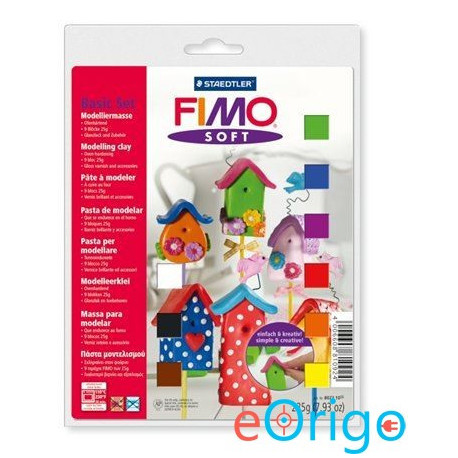 FIMO ˝Soft Basic˝ gyurma készlet 9x25 g égethető vegyes színek (8023 10)