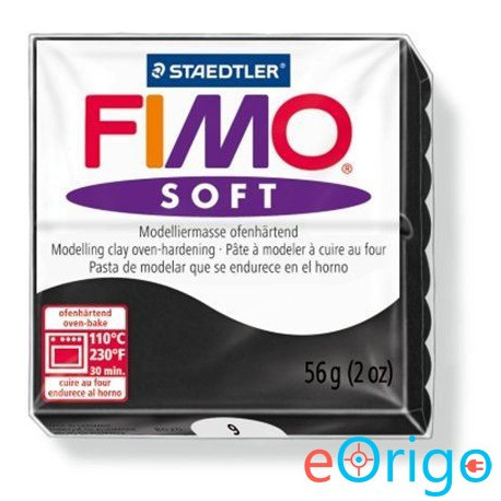 FIMO ˝Soft˝ gyurma 56g égethető fekete (8020-9)