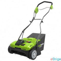 Greenworks G40DT35 akkumulátoros gyepszellőztető, gyűjtős, 40V