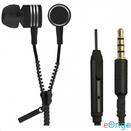 Esperanza EH161K Zipper mikrofonos sztereó fülhallgató, fekete