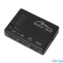 Media-Tech MT5207 5 portos HDMI Switch 4K