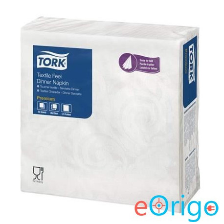 Tork Premium szalvéta arabesque mintával (50 db/csomag) fehér (13256)