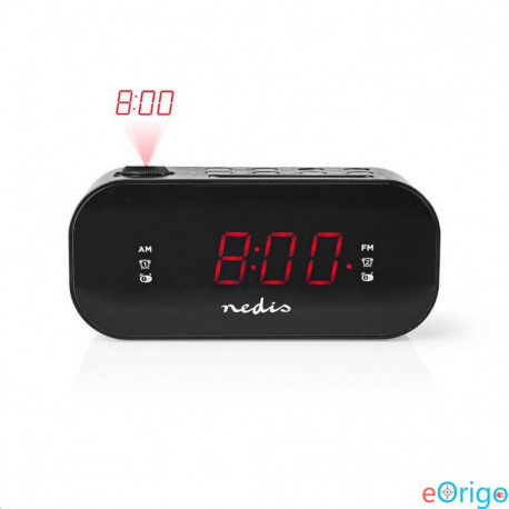 Nedis CLAR009BK digitális rádiós óra ébresztő-kivetítővel