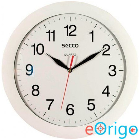 Secco S TS6046-77 falióra 28 cm fehér keretes Secco S TS6046-77 falióra 28 cm fehér keretes