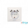 LogiLink 2 USB porttal ellátott CEE 7/3 fali csatlakozó aljzat (PA0162)