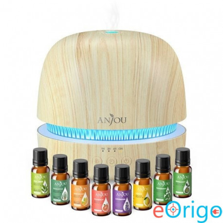 Anjou AJ-PCN082 aromaterápiás párologtató + 8db illóolaj (10-01000-107) Anjou AJ-PCN082 aromaterápiás párologtató + 8db illóolaj (10-01000-107)