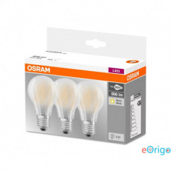 Osram BASE LED fényforrás E27 7W körte matt meleg fehér 3db (4058075819351)